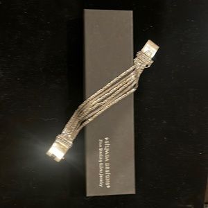 Silpada Sterling Silver 6 Chain Block Clasp bracelet